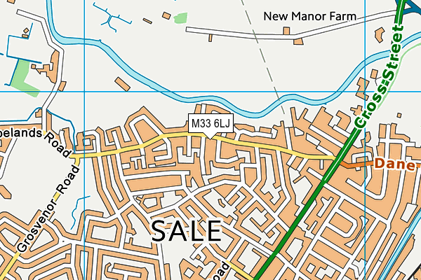 M33 6LJ map - OS VectorMap District (Ordnance Survey)