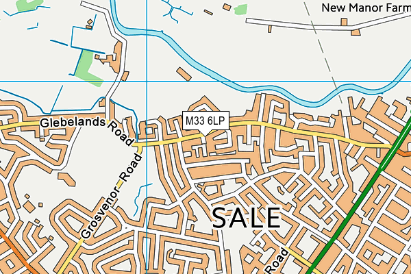 M33 6LP map - OS VectorMap District (Ordnance Survey)