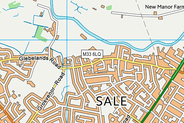 M33 6LQ map - OS VectorMap District (Ordnance Survey)