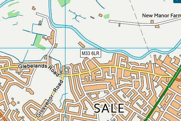 Trafford Mv Rfcc map (M33 6LR) - OS VectorMap District (Ordnance Survey)