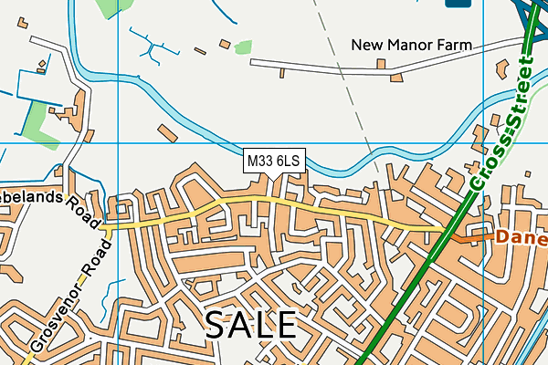 M33 6LS map - OS VectorMap District (Ordnance Survey)