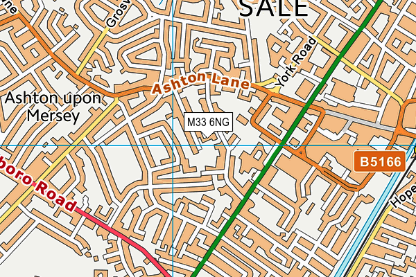 M33 6NG map - OS VectorMap District (Ordnance Survey)