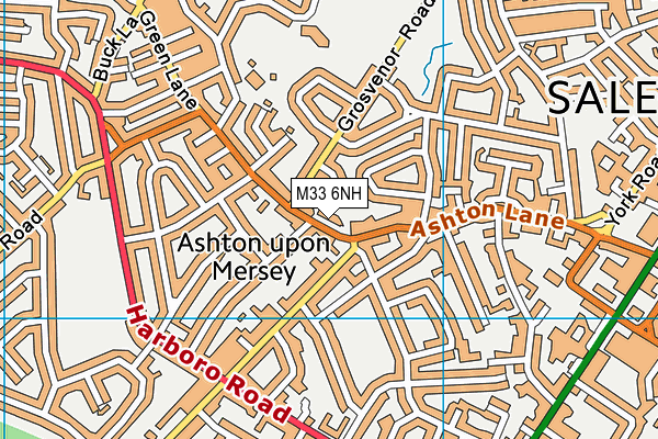 M33 6NH map - OS VectorMap District (Ordnance Survey)