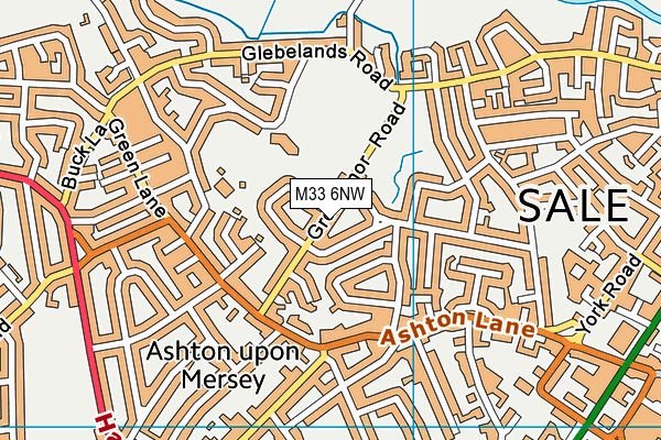M33 6NW map - OS VectorMap District (Ordnance Survey)