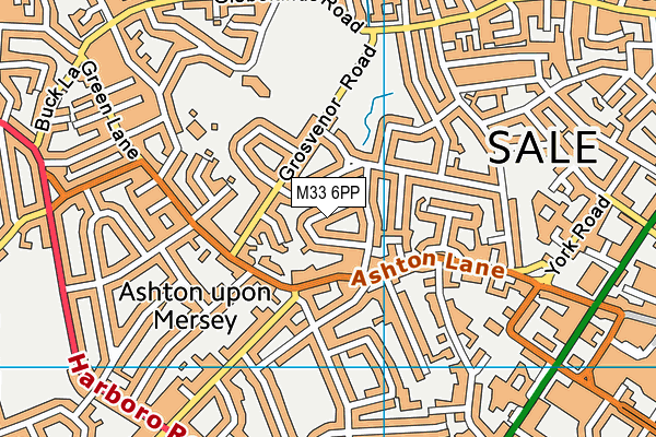 M33 6PP map - OS VectorMap District (Ordnance Survey)