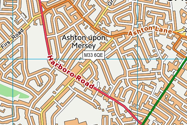 M33 6QE map - OS VectorMap District (Ordnance Survey)
