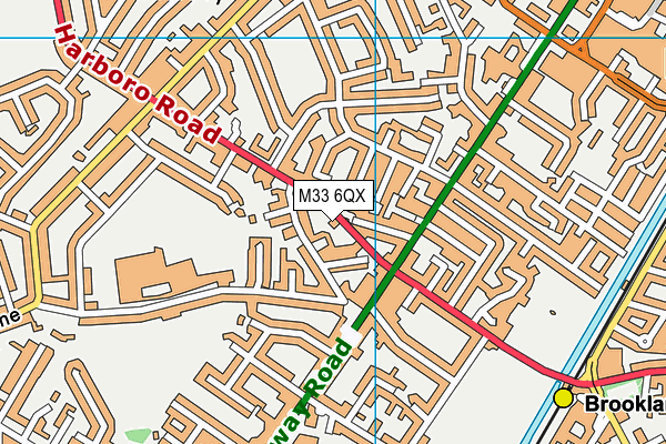 M33 6QX map - OS VectorMap District (Ordnance Survey)