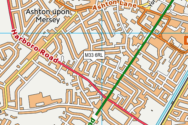 M33 6RL map - OS VectorMap District (Ordnance Survey)