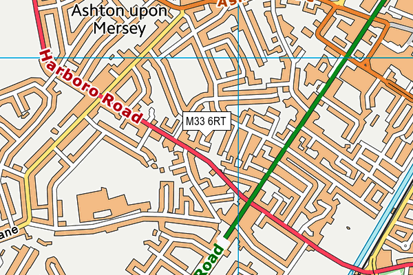 M33 6RT map - OS VectorMap District (Ordnance Survey)