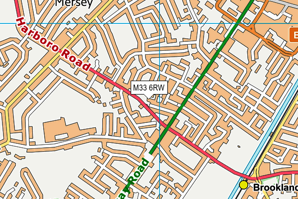 M33 6RW map - OS VectorMap District (Ordnance Survey)