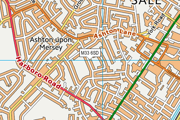 M33 6SD map - OS VectorMap District (Ordnance Survey)