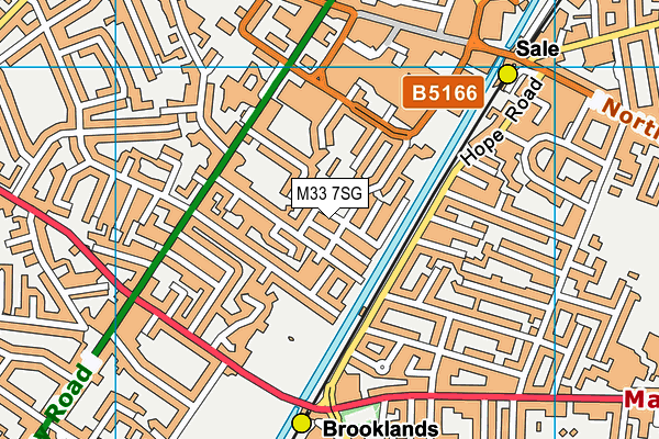 M33 7SG map - OS VectorMap District (Ordnance Survey)