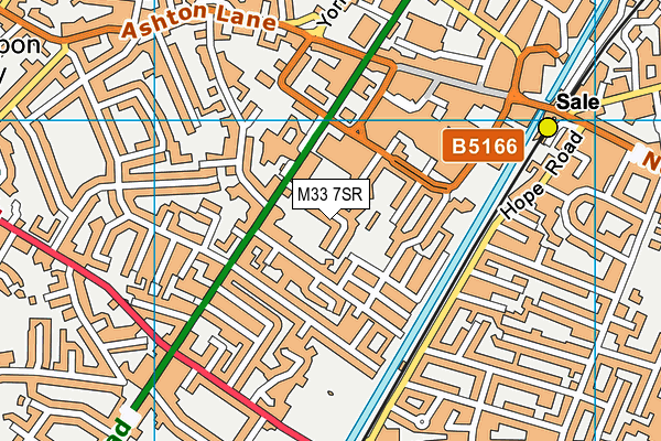 M33 7SR map - OS VectorMap District (Ordnance Survey)