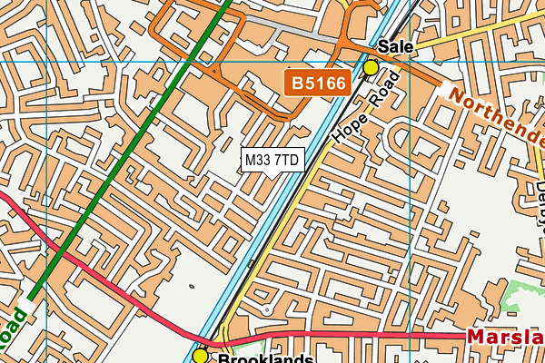 M33 7TD map - OS VectorMap District (Ordnance Survey)