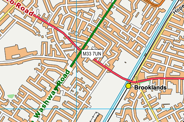 M33 7UN map - OS VectorMap District (Ordnance Survey)