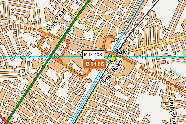 M33 7XS map - OS VectorMap District (Ordnance Survey)