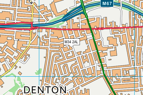 Victoria Park (Denton) map (M34 2AL) - OS VectorMap District (Ordnance Survey)
