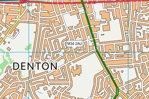 M34 2AU map - OS VectorMap District (Ordnance Survey)