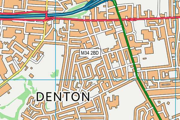 M34 2BD map - OS VectorMap District (Ordnance Survey)