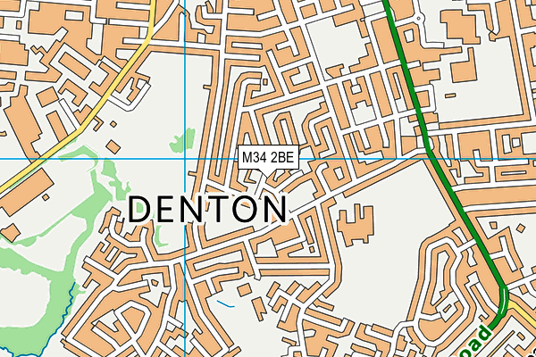 M34 2BE map - OS VectorMap District (Ordnance Survey)