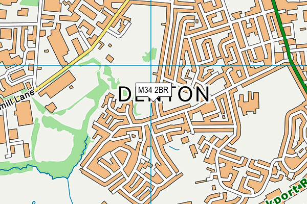 M34 2BR map - OS VectorMap District (Ordnance Survey)
