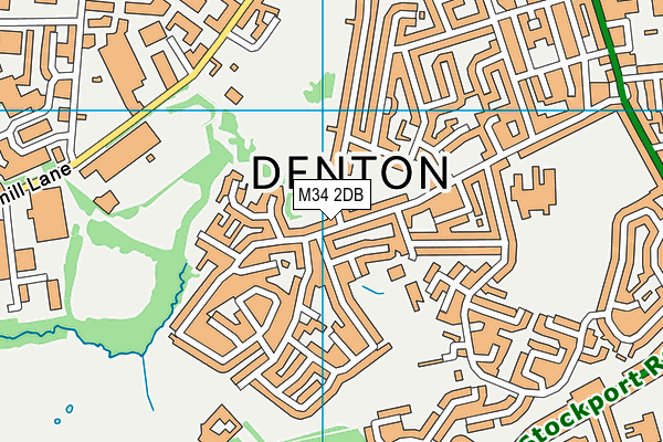 M34 2DB map - OS VectorMap District (Ordnance Survey)