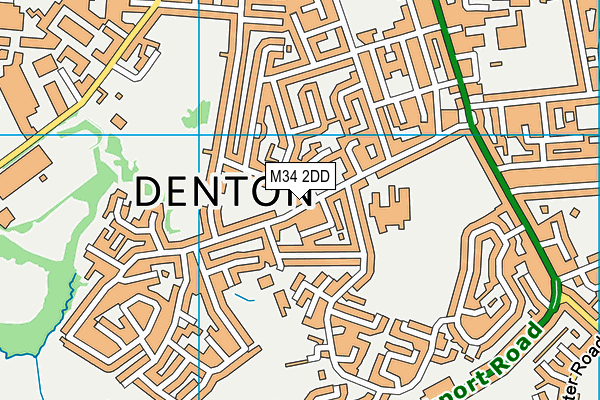 M34 2DD map - OS VectorMap District (Ordnance Survey)