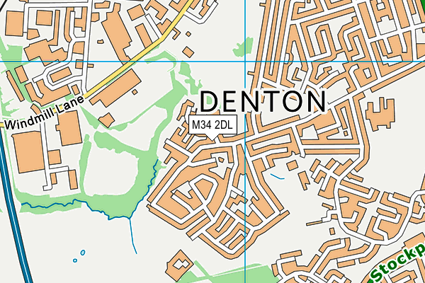 M34 2DL map - OS VectorMap District (Ordnance Survey)
