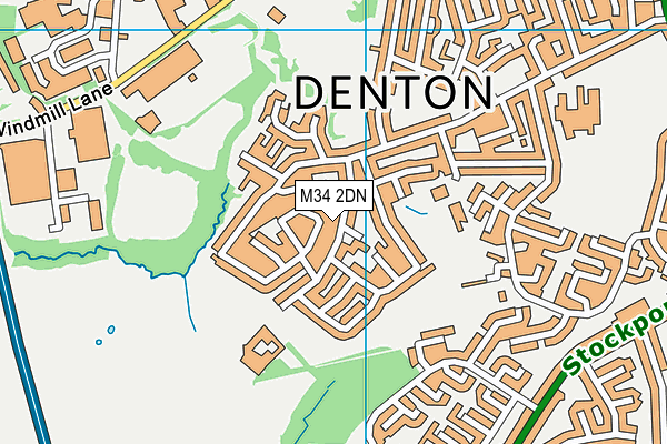 M34 2DN map - OS VectorMap District (Ordnance Survey)