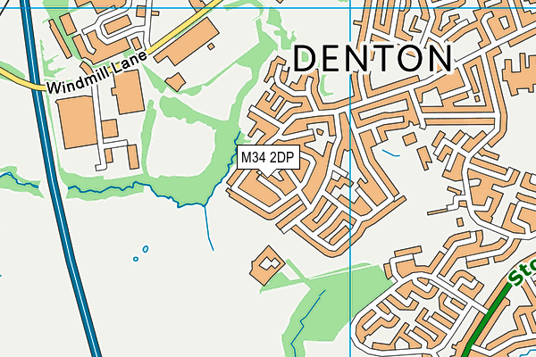 M34 2DP map - OS VectorMap District (Ordnance Survey)