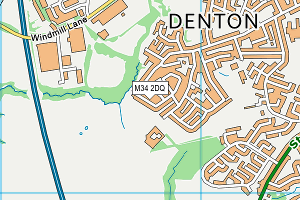 M34 2DQ map - OS VectorMap District (Ordnance Survey)