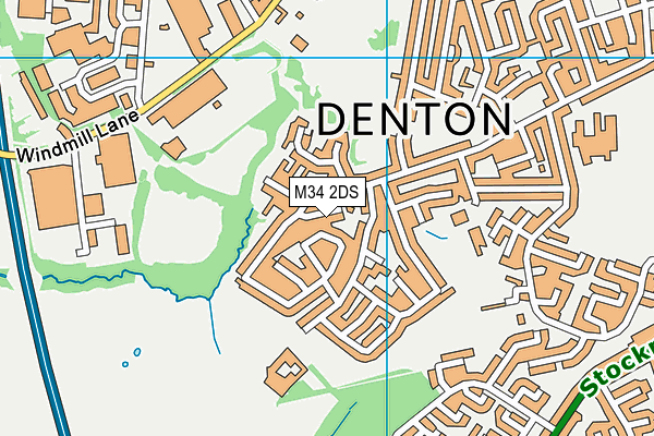 M34 2DS map - OS VectorMap District (Ordnance Survey)