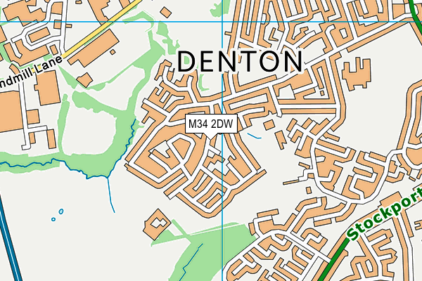 M34 2DW map - OS VectorMap District (Ordnance Survey)