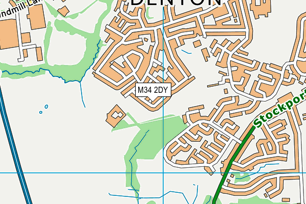 M34 2DY map - OS VectorMap District (Ordnance Survey)