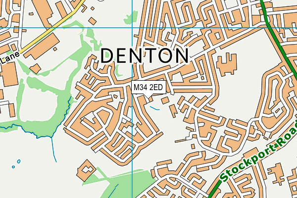 M34 2ED map - OS VectorMap District (Ordnance Survey)