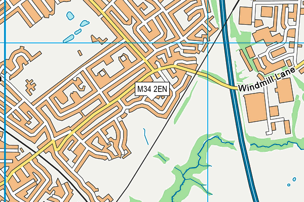 M34 2EN map - OS VectorMap District (Ordnance Survey)