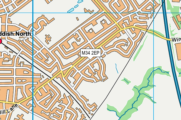 M34 2EP map - OS VectorMap District (Ordnance Survey)