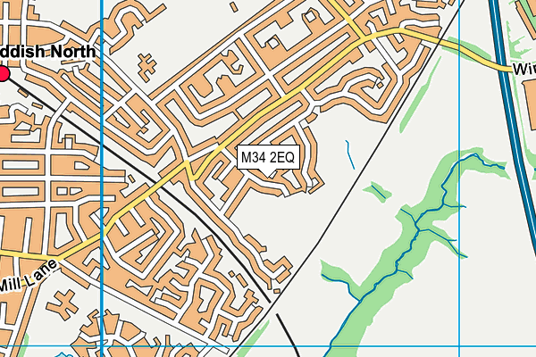 M34 2EQ map - OS VectorMap District (Ordnance Survey)