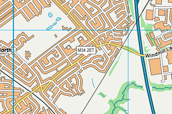M34 2ET map - OS VectorMap District (Ordnance Survey)