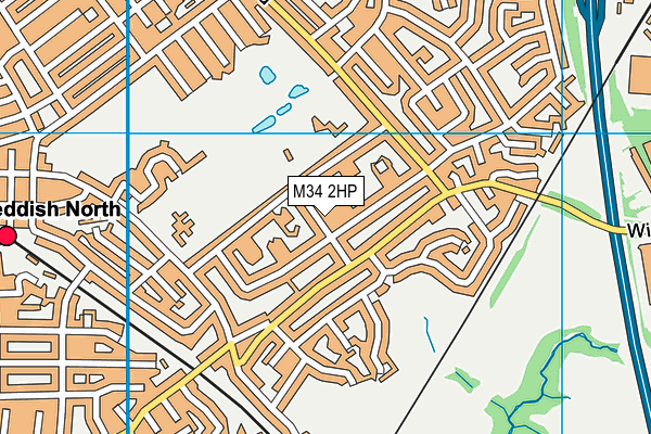 M34 2HP map - OS VectorMap District (Ordnance Survey)