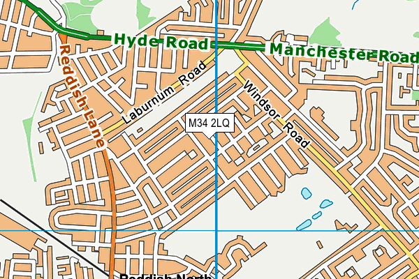 M34 2LQ map - OS VectorMap District (Ordnance Survey)