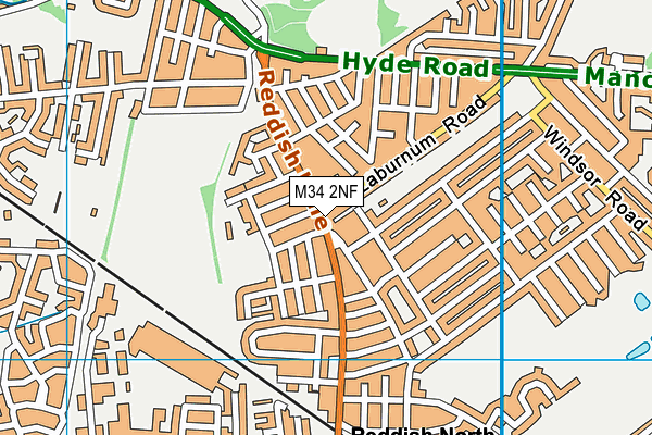 M34 2NF map - OS VectorMap District (Ordnance Survey)