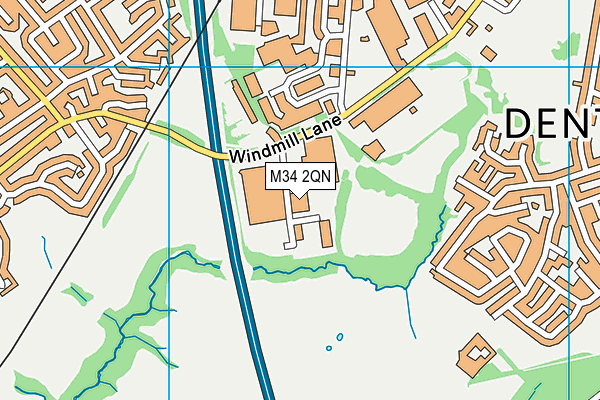 M34 2QN map - OS VectorMap District (Ordnance Survey)