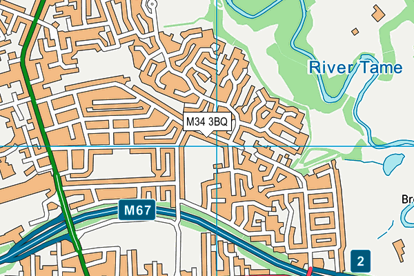 M34 3BQ map - OS VectorMap District (Ordnance Survey)
