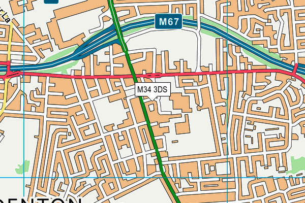 M34 3DS map - OS VectorMap District (Ordnance Survey)