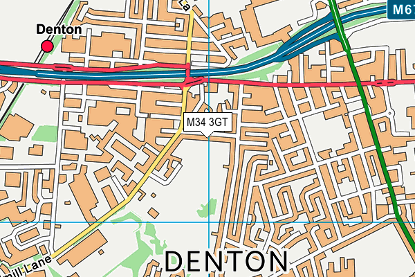 M34 3GT map - OS VectorMap District (Ordnance Survey)