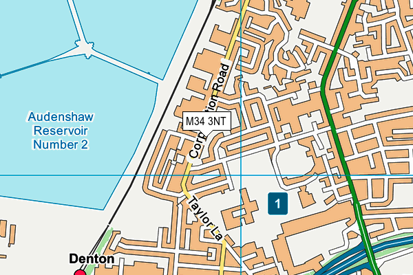 M34 3NT map - OS VectorMap District (Ordnance Survey)