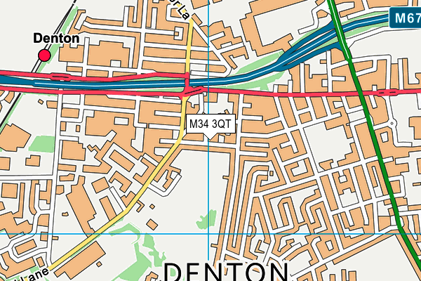 M34 3QT map - OS VectorMap District (Ordnance Survey)