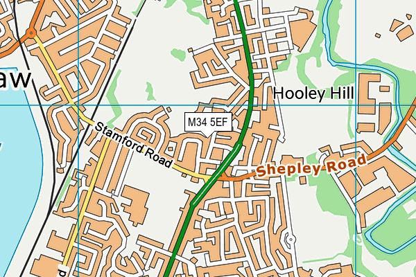 Poplar Street Primary School map (M34 5EF) - OS VectorMap District (Ordnance Survey)