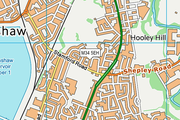 M34 5EH map - OS VectorMap District (Ordnance Survey)